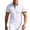 White, variant on Summer Mens Color Block Knit Polo Shirts Lightweight Textured V Neck Short Sleeve Casual Top Black L