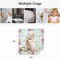 thumbnail image 5 of Easter Cute Bunny Cloth Napkins, Eggs Spring Daisy Flowers Colorful Striped Washable and Reusable Dinner Napkins Set of 6, Table Napkin for Kitchen Party Birthday Wedding Hotel Housewarming 20"x20", 5 of 9