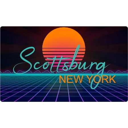 

Scottsburg New York 4 X 2.25-Inch Fridge Magnet Retro Neon Design