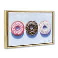 thumbnail image 4 of Stupell Industries Three Doughnuts Trio Food & Beverage Painting Gold Floater Framed Canvas Art Print Wall Art, 25 x 17, 4 of 10