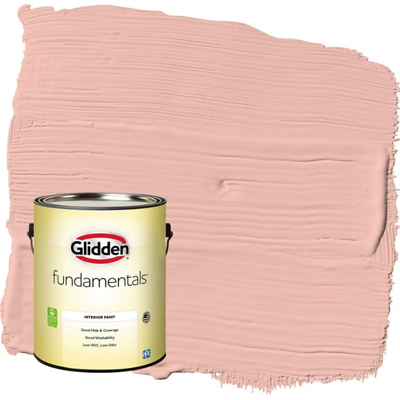 Glidden Fundamentals Peach Beige / Red Semi-Gloss Interior Paint, 1 Gallon