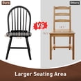 thumbnail image 6 of Giantex 2-Piece Windsor Dining Chairs, Heavy-Duty Rubber Wood Kitchen Side Chairs, Black, 6 of 8