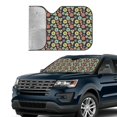 thumbnail image 4 of Bingfone Daisies Flowers Car Windshield Sun Shade Protector Keep Your Vehicle Cool Sun Shield Visor Cover Foldable for Car Truck SUV-Small, 4 of 8