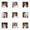 White, variant on 10x10 Picture Frame Set of 9, Display Pictures 8x8 with Mat or 10x10 without Mat, Multi Collage Gallery Square Photo Frames for Wall or Tabletop, White