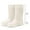 #029-White, variant on Wowcloth Women's Rain Boots - Fashion Casual Cuff Top Tall Waterproof Slip-Resistant Fleece Lined for Everyday Wear & Rainy Days