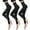 Black 3 Pack, variant on Women's Full Length Cotton Stretch Legging Seamless Shaping Shapewear