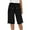 Black, variant on lmcalzta Shorts for Women Drawstring Mid Waisted Straight Leg Fitting Pants Multi Pockets Trendy 2024