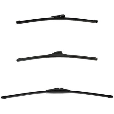 Front and Rear Wiper Blade Set 3 Piece - Compatible with 2017 - 2019 INFINITI QX30 2018
