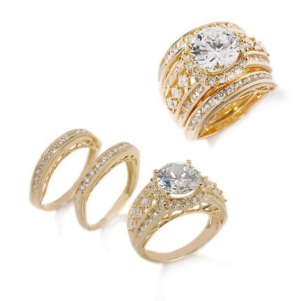 3 piece ring set gold