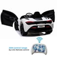 thumbnail image 3 of VOLTZ TOYS 12V Ride on Car for Kids, Mclaren 720S with Remote Control, Leather Seat, Butterfly Doors, Bluetooth MP3 and LED Lights, Licensed Model (White), 3 of 9
