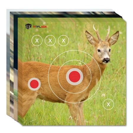 ATFLBOX 100Pack Four Different Animal Target Papers 11.5 inch High Visibility Paper Range Shooting Targets Shooting Paper Targets for Hunting Handguns Pistol Airsoft BB Gun Air Rifle