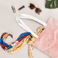thumbnail image 5 of Canvas Bag Tote Bag Shopping Bag 16×15in Can Be Carried By Hand And Can Be Used For Daily Travel Such As Shopping And Going To Work Pink Marble_4, 5 of 8