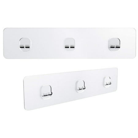 

KINCMAX Waterproof Adhesive Hooks Bathroom Hooks for Shower Caddy & Bath Shelf 2 Pack