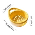 thumbnail image 3 of 2-Layer Kitchen Colander,Small Colander Set for Washing Fruits and Vegetables, Strainer Bowls for Kitchen Sink,Fruit Bowl,Food Storage Container Basin,Yellow, 3 of 5