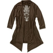 No Boundaries - Juniors Crochet-Back Cardigan