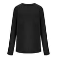 thumbnail image 5 of COMVALUE Women's Bamboo Viscose Long Sleeve Raglan Shirt Slim Fit Layering Top Black for Size M, 5 of 5