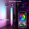 thumbnail image 3 of KAIYANG LIXINCORDA ZM-021 - Juego de 2 luces RGB de ambiente inteligente para escritorio, dormitorio, TV, juegos (enchufe estadounidense azul, multicolor), 3 of 5
