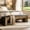 Black Brown, variant on Fnova 70.9 Inch Extra Long Entryway Bench, MDF with Metal Support Modern Farmhouse Bench for Hallway Living Room Bedroom Dining Room TV Stand