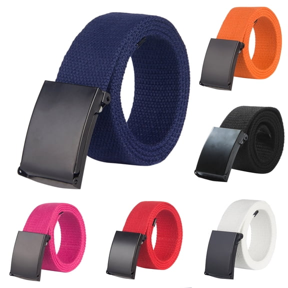 A Men's Ratchet Belt Buckle Canvas Waistband Canvas Mens Gift Stretch Braided Web Belt Elastic for Casual Golf Jeans One Size
