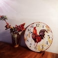 thumbnail image 3 of Soaying 10" Quartz Rustic Rooster Indoor Wall Clock, Silent Mechanism, 3 of 8