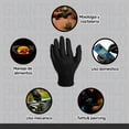 thumbnail image 2 of Guantes de nitrilo negros medianos , libre de latex, sin polvo, sin vinil, dispensador con 100 piezas extra resistentes The woody backyard guantes de nitrilo negros talla mediana, 2 of 5