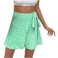 thumbnail image 1 of Falda corta con estampado de flores pequeñas y banda estampada de estilo dulce con personalidad a la moda para mujer Wmkox8yi FGJ2260, 1 of 8