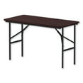 thumbnail image 2 of Alera Indoor Outdoor Wood Folding Table, Rectangular, 48w x 23.88d x 29h, Mahogany, 2 of 7