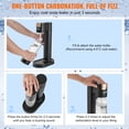 thumbnail image 3 of VEVOR Máquina para hacer agua con gas, máquina para hacer refrescos para carbonatar en el hogar, kit de inicio de agua Seltzer con 2 botellas de PET de 1 litro sin BPA, compatible con cilindro de CO2, 3 of 5