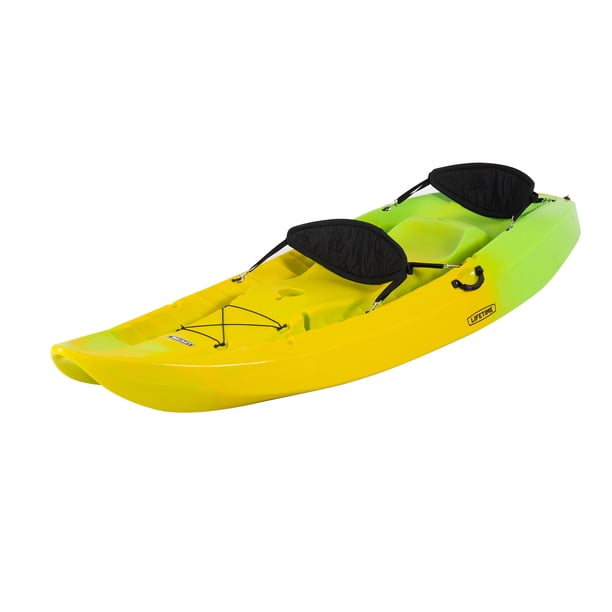 Lifetime Manta 10 ft Adult Tandem Kayak, Yellow, Lime (91071