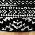 thumbnail image 4 of SAFAVIEH Tulum Lakisha Distressed Southwestern Area Rug, 5' x 5' Round, Black/Ivory, 4 of 9