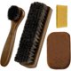 thumbnail image 1 of Cepillo de pelo de caballo Cepillo para zapatos Un pequeño cepillo para zapatos y un pequeño cepillo para pulir zapatos de cerdas naturales 4 piezas Cepillo de pulido de crin para pulir sus zapatos-1-, 1 of 8