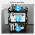 thumbnail image 5 of Natwind 3-Tier Home Office Printer Stand File Storage Rack with Anti-Skid Pads Floor-Standing Home and (Black), 5 of 7