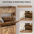 thumbnail image 3 of Shoe Cabinet with 4 Flip Drawers & 2 Top Drawers, 43" Tall Freestanding Narrow Wooden Shoe Storage Organizer for Entryway, Hidden Slim Shoe Rack for Front Door Entrance, Hallway, Living Room, Brown, 3 of 16