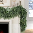 thumbnail image 5 of Guvpev Christmas Decorations - 6FT Christmas Cedar Pine Garland - Artificial Realistic Real Touch Winter Garland for Table Mantel Stairs Railing Fireplace Front Door - Indoor Outdoor Xmas Home Décor, 5 of 6
