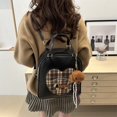 thumbnail image 4 of 2025 Nuevo modelo de moda, bolso de mano para mujer multiusos, mochila de viaje retro con bordado de perro y cuadros., 4 of 10