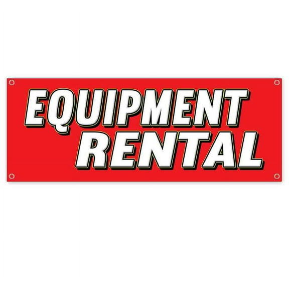 Equipment Rental 13 oz Vinyl Banner With Metal Grommets