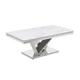thumbnail image 3 of Titan Silver Rectangle Faux Marble Coffee Table, 3 of 3