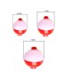 thumbnail image 2 of Bomber 50 Uds. Bobbers de pesca de 1 pulgada, flotador a presión, Bobbers rojos y blancos, botón pulsador, boya redonda, flotadores, aparejos de pesca, 2 of 7