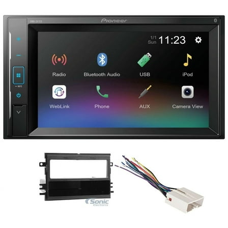 Pioneer Double DIN Bluetooth Car Stereo Upgrade for 2004-2008 Ford F-150 Car Stereo Dash Kit Harness