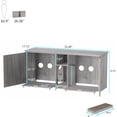 thumbnail image 3 of PAKASEPT TV Stand for TVs Up to 65", TV Console with Litter Box Enclosures for 2 Box, Litter Box Enclosures Furniture & Television Stands for Living Room, 58 Inch (Grey), 3 of 14