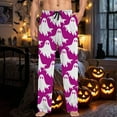 thumbnail image 6 of CONFREE Halloween Pajama Pants for Men Hallowmas Pj Pants for Men Pumpkin Ghost Print Lounge Bottoms Elastic Waist Drawstring Sleepwear With Pockets, 6 of 6