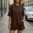 thumbnail image 6 of SUNBS 2 Piece Lounge Set for Women Matching Sets Oversized Top and Shorts Sweatsuit Travel Airport Outfit, 6 of 10