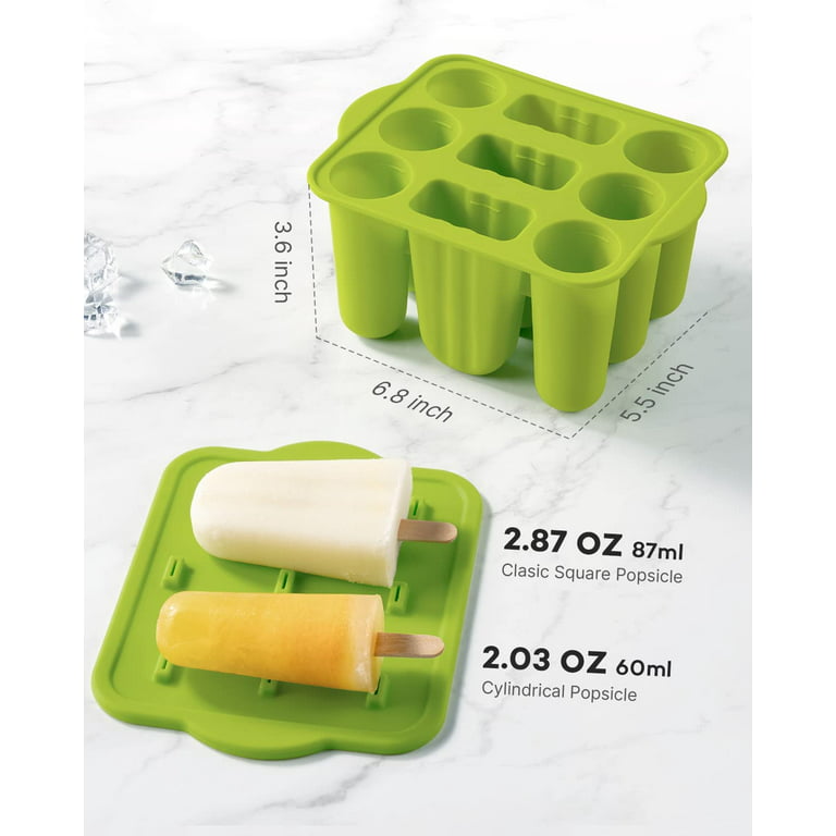 Popsicles Molds, MEETRUE 12 Pieces Silicone Popsicle Molds Easy-Release Bpa- Free