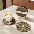 thumbnail image 4 of HEVIRGO 1PC Sous-Verres Ronds Sous-Verres Résistants à la Chaleur Sous-Verres Imperméables Sets de Table Polyvalents pour les Boissons, 4 of 10