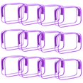 thumbnail image 1 of Bolsa de cosméticos YOQIVEXU de PVC transparente impermeable para viajes, paquete de 12, 1 of 7