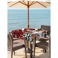 thumbnail image 2 of Outdoor Tablecloth with Umbrella Hole and Zipper, Christmas Square Table Cloth 54x54 Inch Waterproof Tablecloth, Snowman Poinsettia Pine Tree Red Black Plaid Picnic Table Cover for Patio Camping, 2 of 7