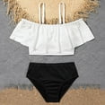thumbnail image 6 of JUMESG Swimsuit for Girls 2 Piece Girls Swimsuit Two Piece Ruffle Bathing Suit Girls Flower Swimwear,7-8 Years White, 6 of 8