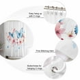 thumbnail image 5 of 54x78 Inch Shower Curtain Decorative Spring Butterfly Bathtub Bath Curtains Fabric Waterproof Bathroom Decor Simple Summer Nature Botanical Flowers Small Stall Shower Curtain Set with 12 Hooks, 5 of 6