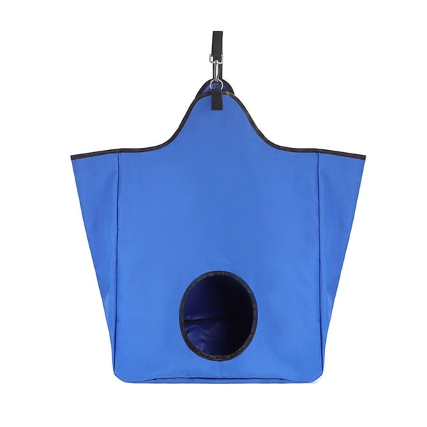 Naiovety Bolsa de alimentación lenta para animales, tela Oxford, bolsa de gran capacidad para colgar, bolsa de almacenamiento de paja, bolso Cuidado ecuestre y deportes Azul Naiovety OD025172-02