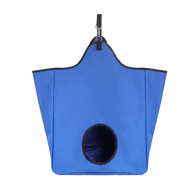 Soidarity Bolsa de alimentación lenta para animales, tela Oxford, bolsa de gran capacidad para colgar, bolsa de almacenamiento de paja, bolso Cuidado ecuestre y deportes Azul Soidarity OD025172-02